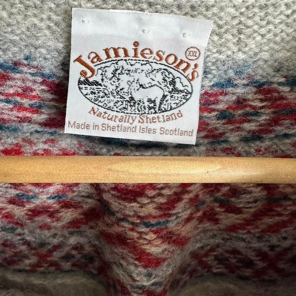Jamieson's Shetland 100% pure wool sweater Woman's Size XXL Made in Scotland - Picture 4 of 8
